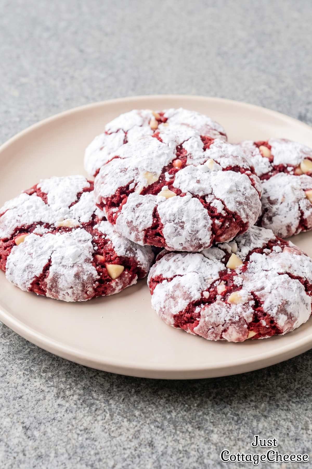 Chewy cottage cheese crinkle cookies