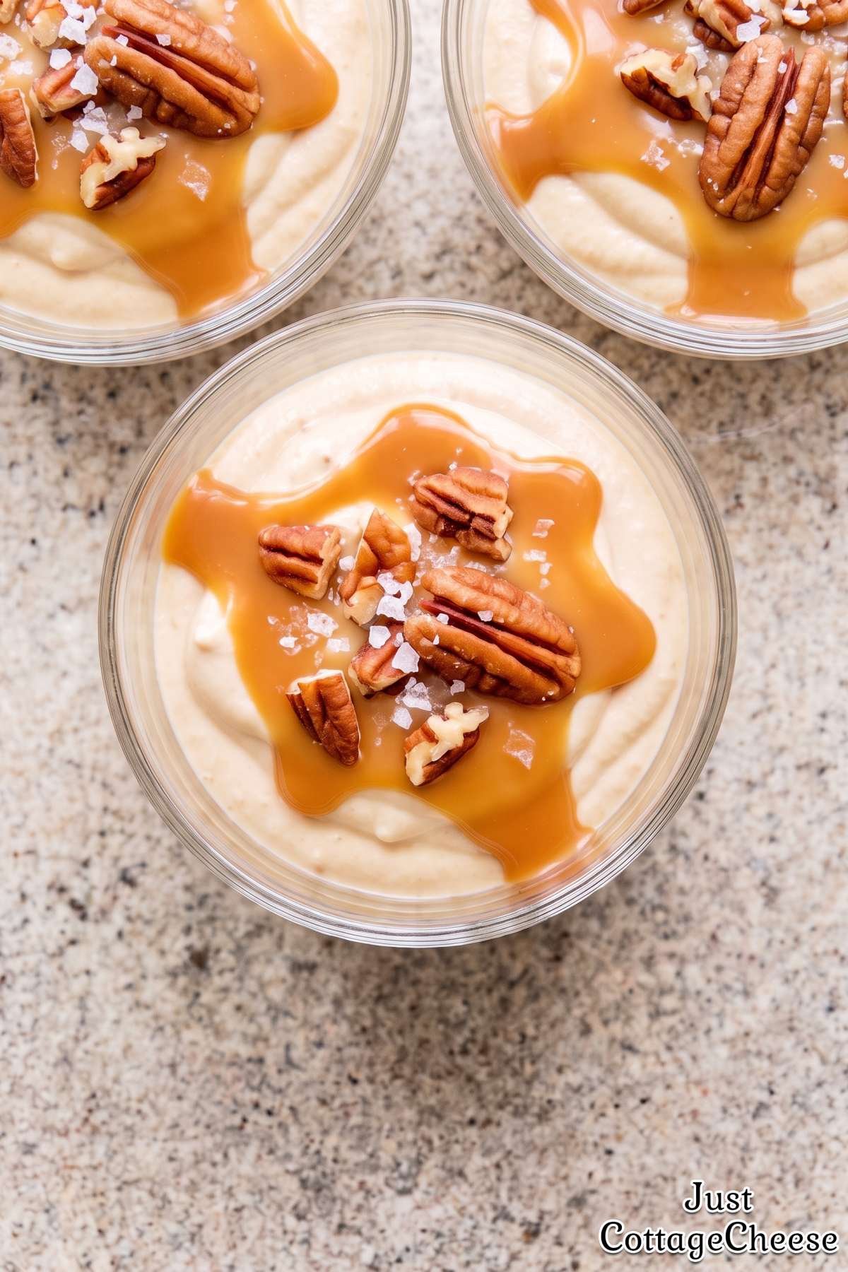 High protein salted caramel pudding bowl