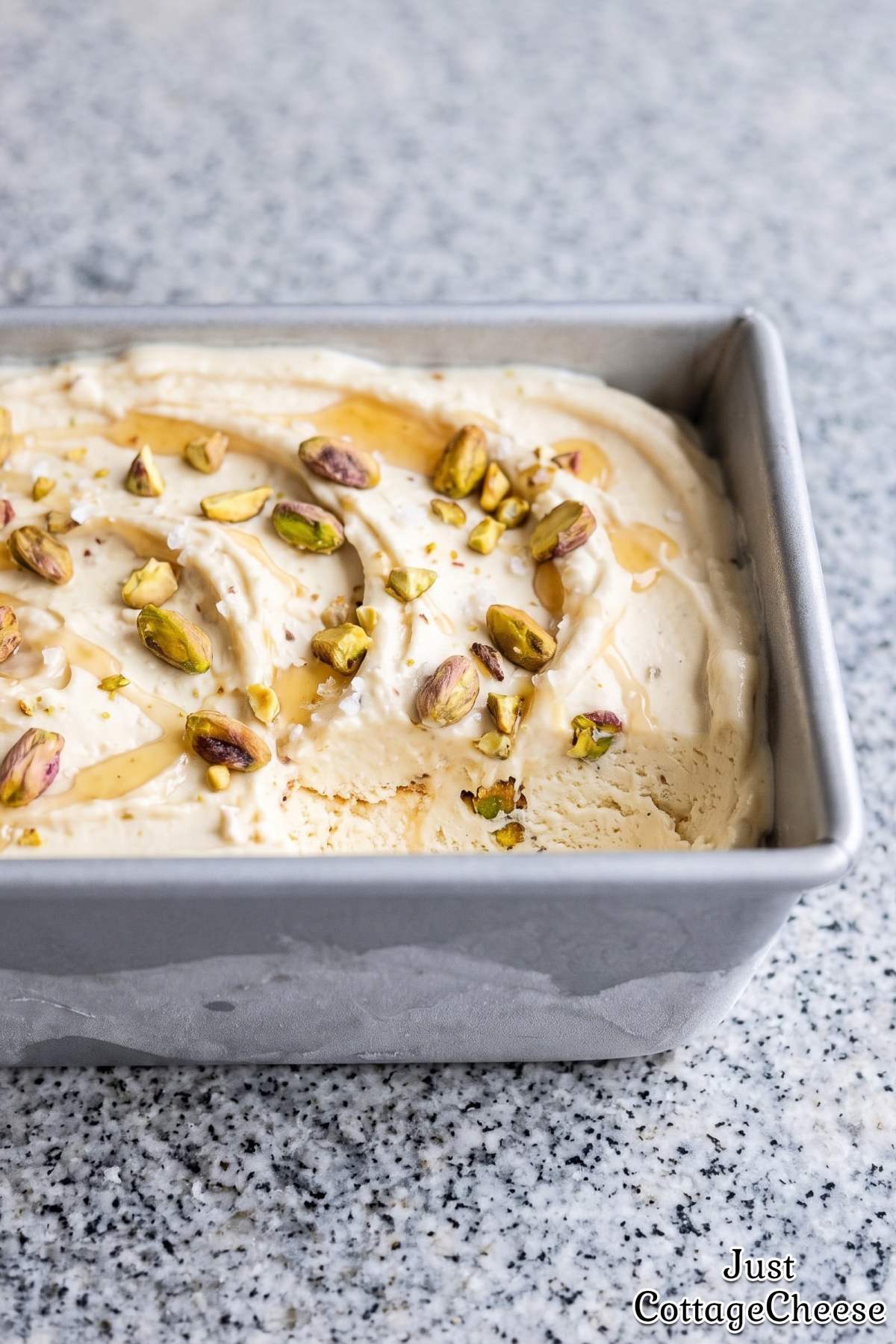 Tasty protein salted honey ice cream