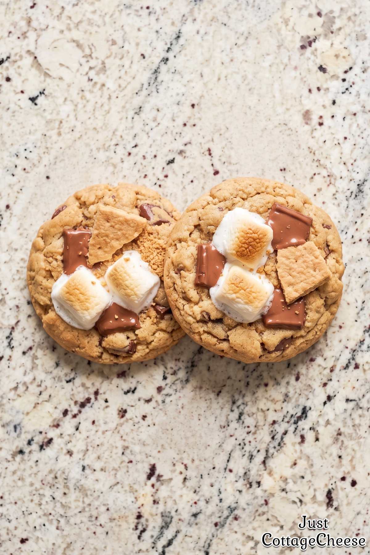 Sweet cottage cheese protein s'mores cookie