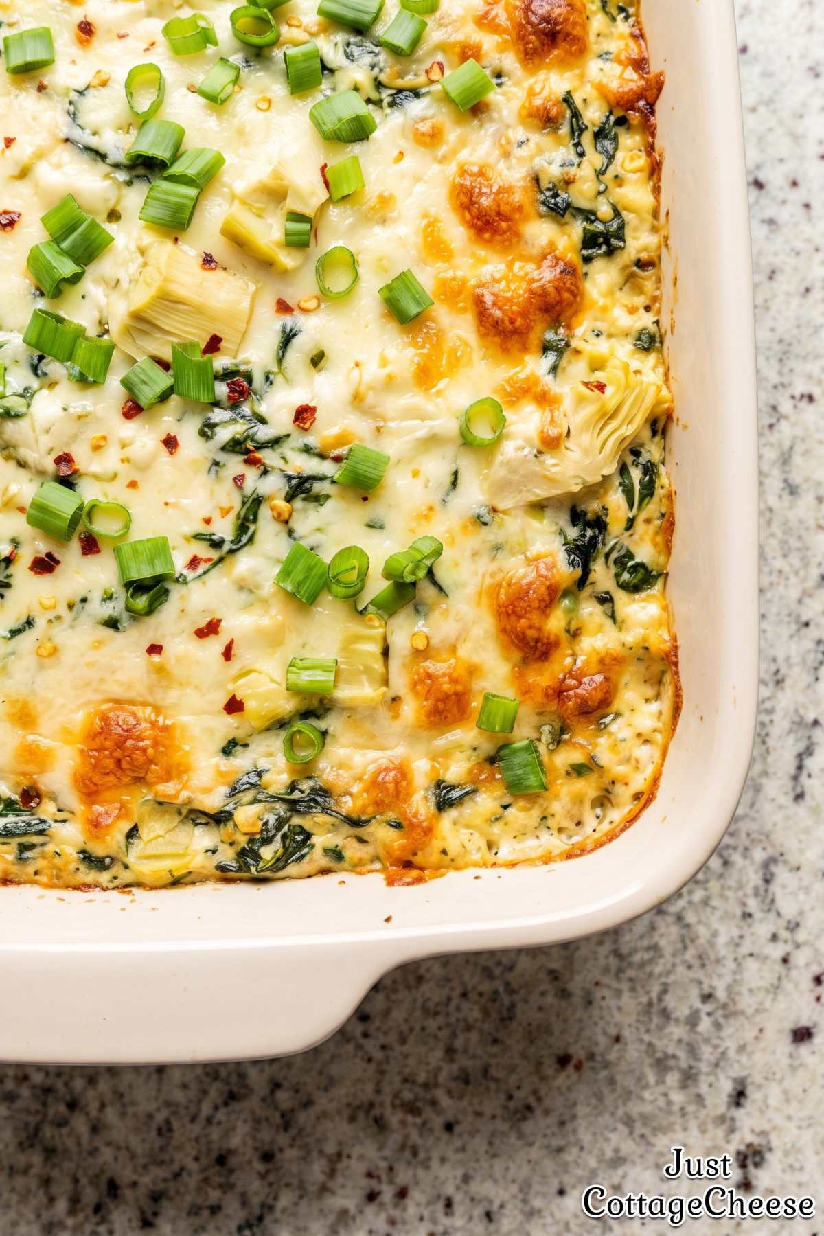 Homemade protein spinach artichoke dip
