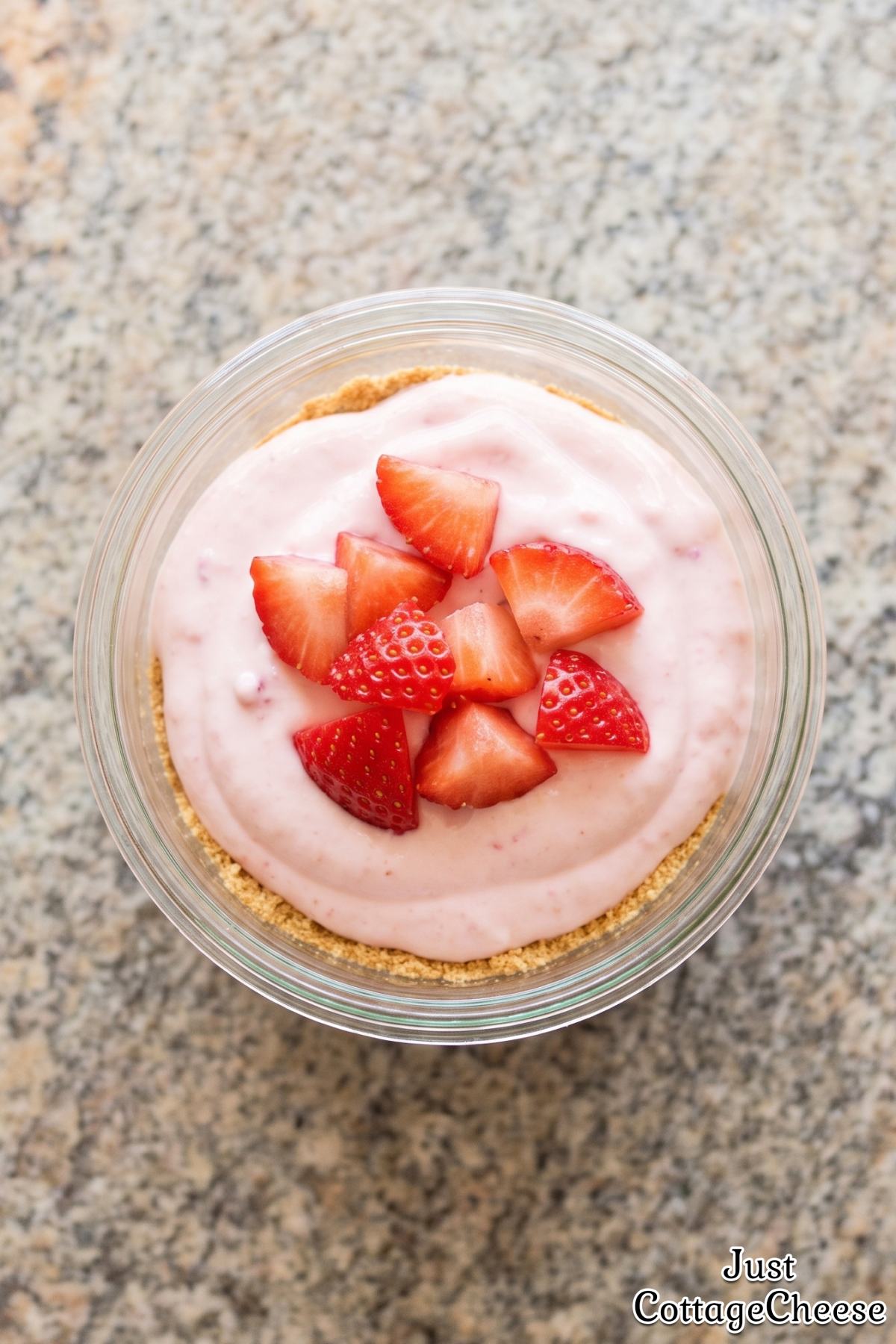 Protein strawberry cheesecake cups