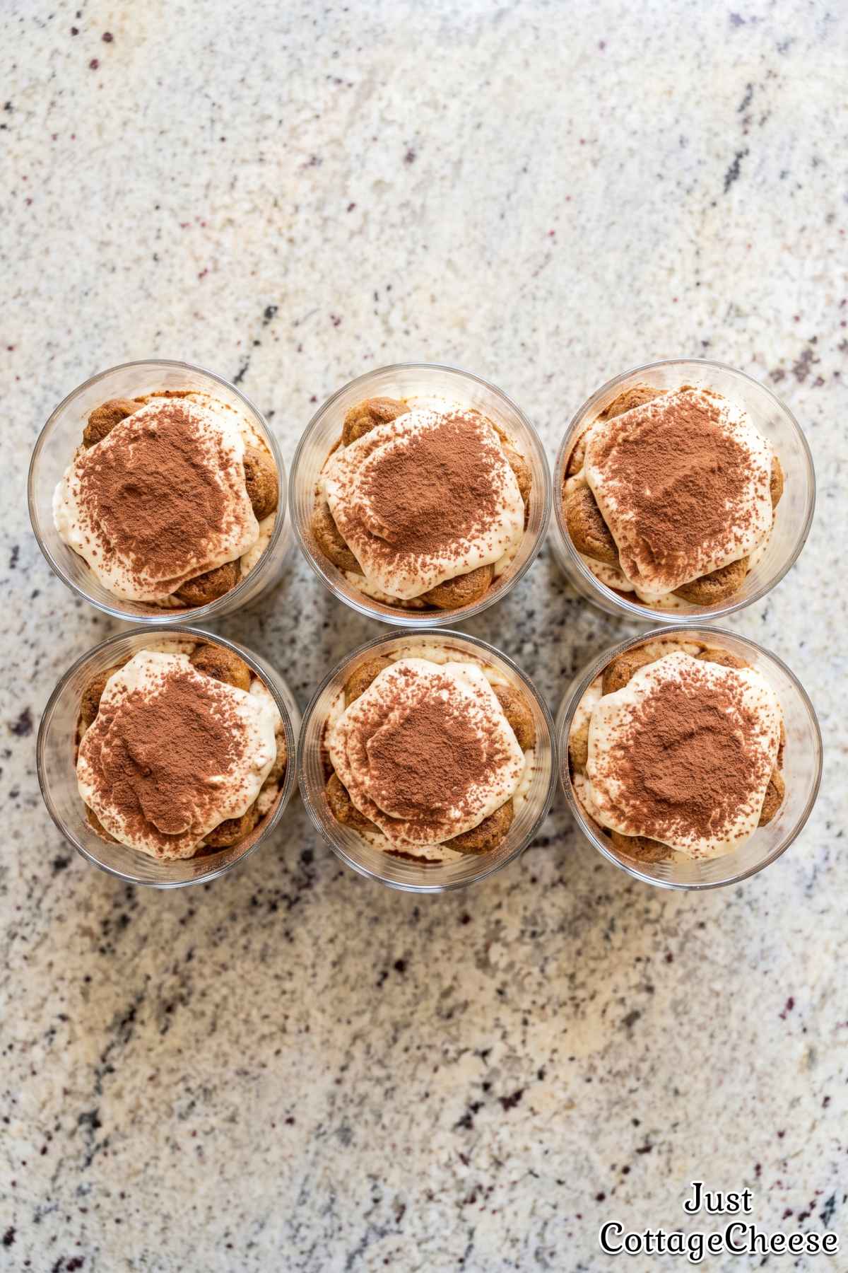 Light protein tiramisu cups