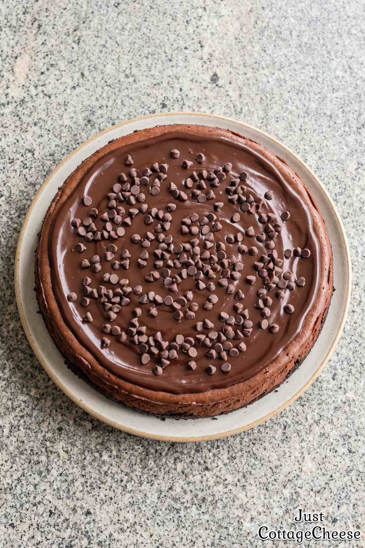 Smooth protein triple chocolate cheesecake