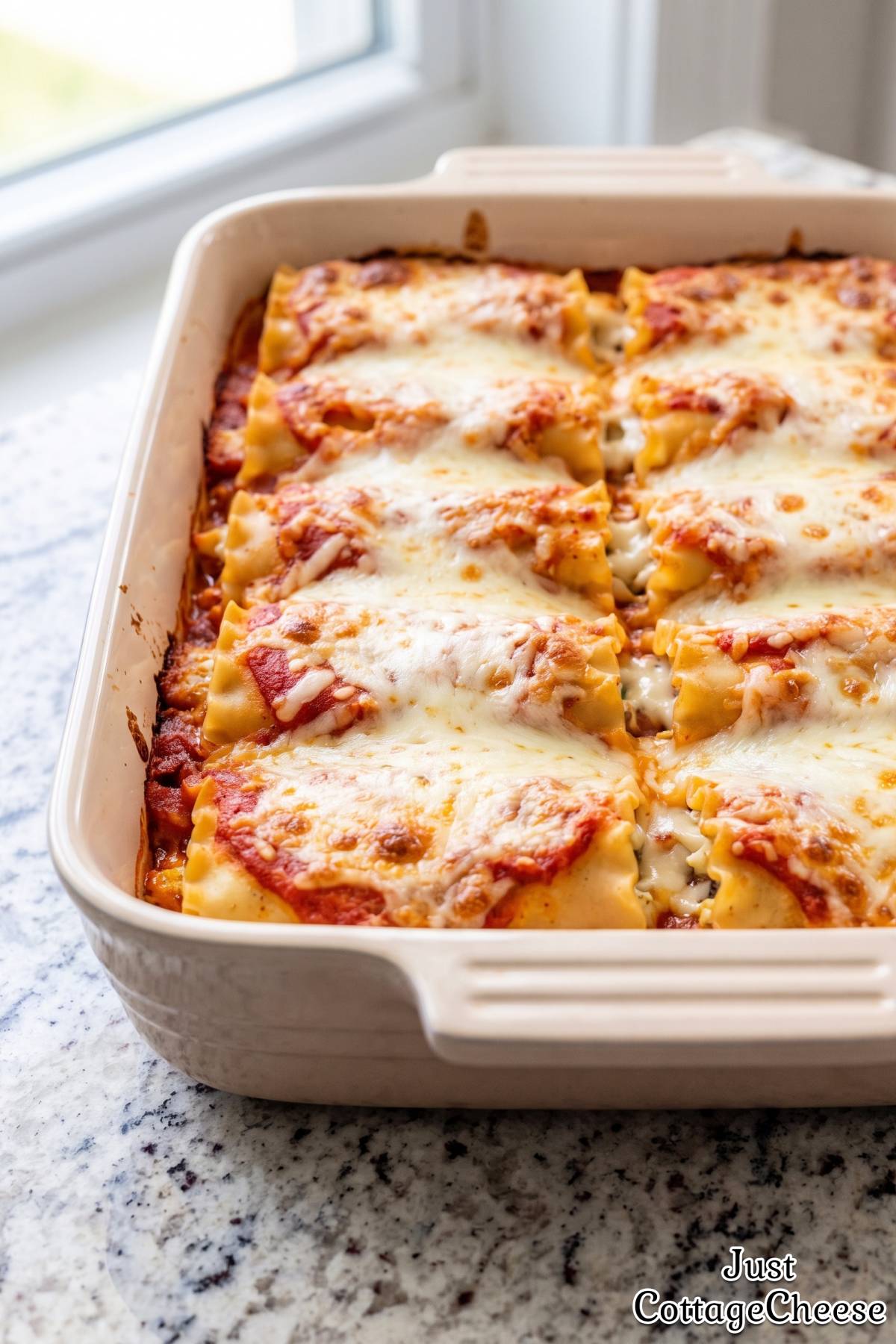 Creamy cottage cheese turkey lasagna roll ups