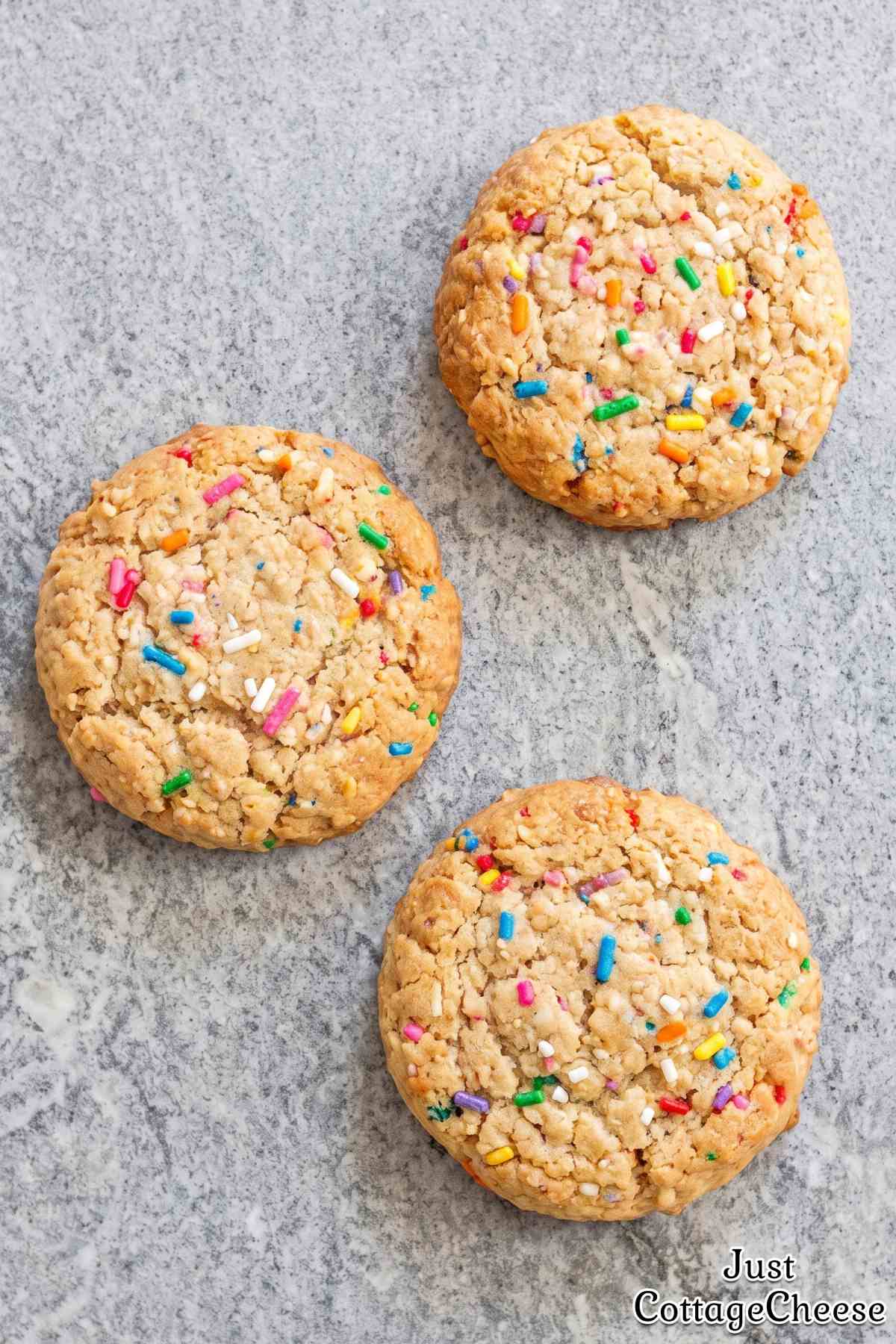 Homemade protein sprinkle cookies