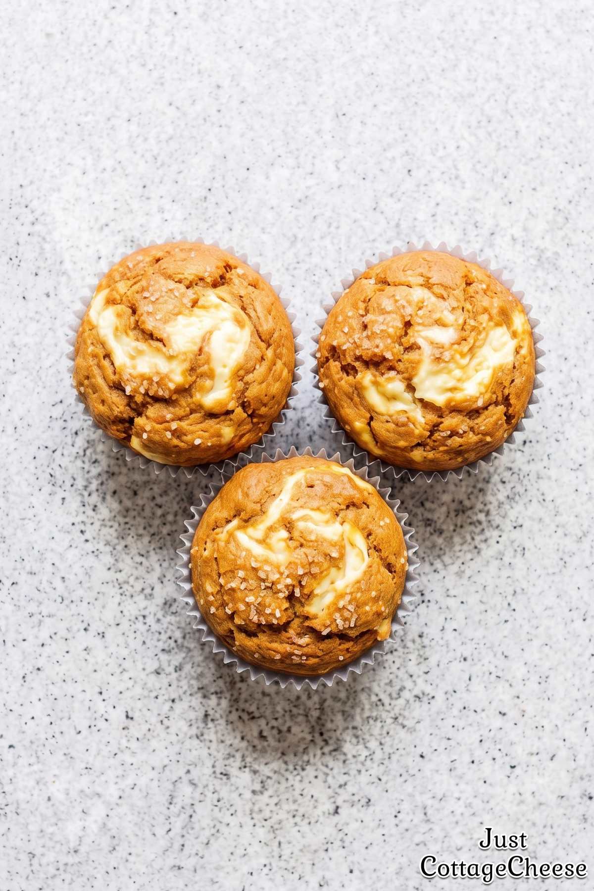 Spiced pumpkin cottage cheese muffins