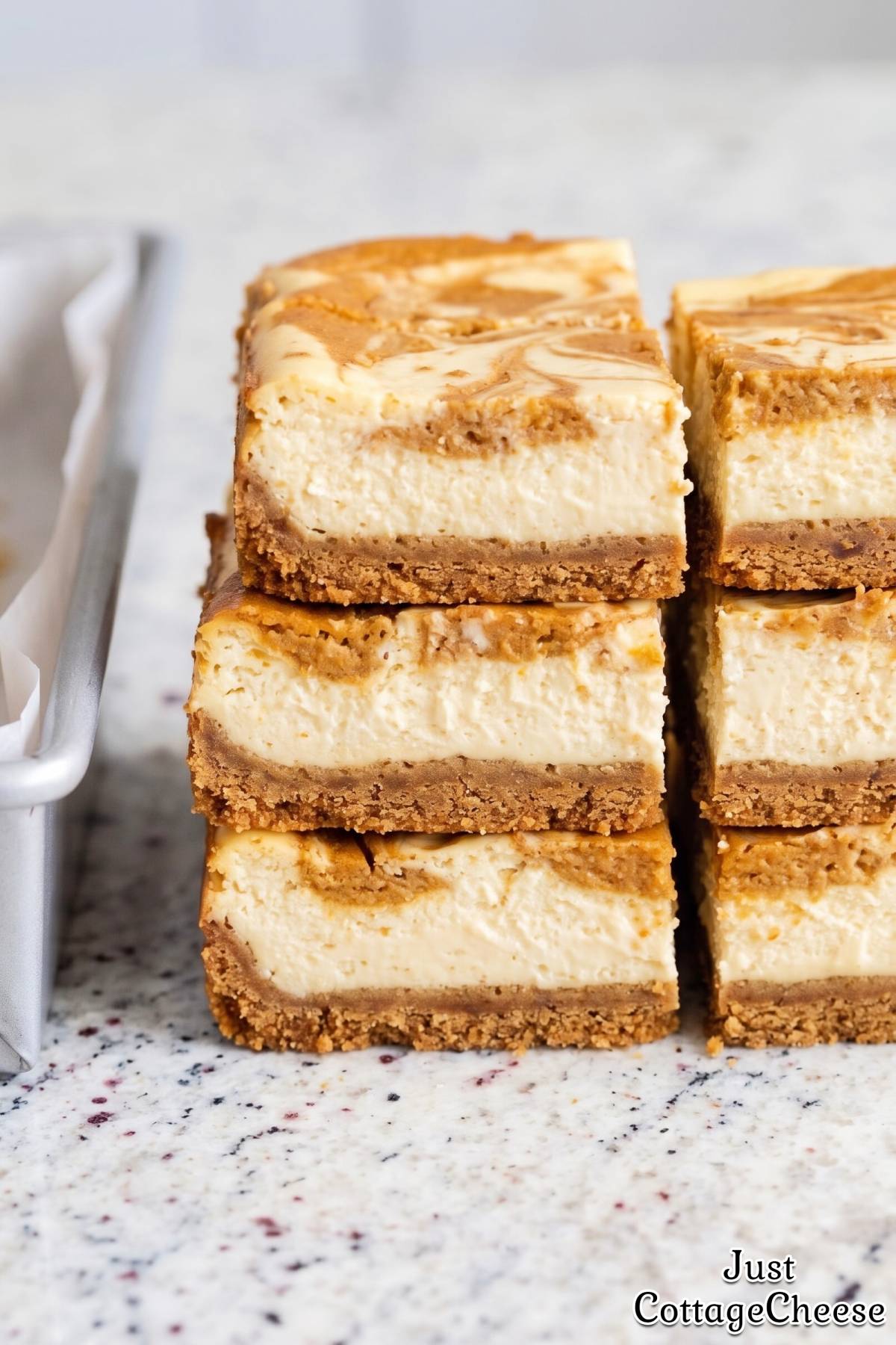 Sweet pumpkin swirl cheesecake slice