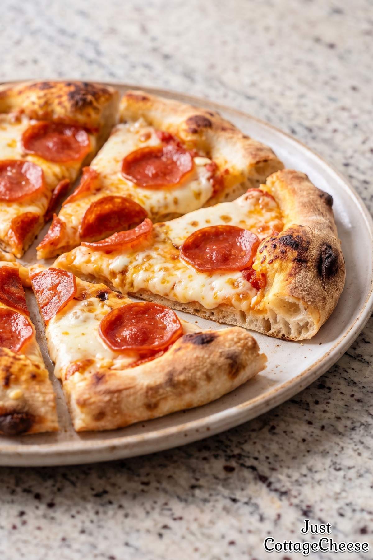 Crispy cottage cheese pizza base