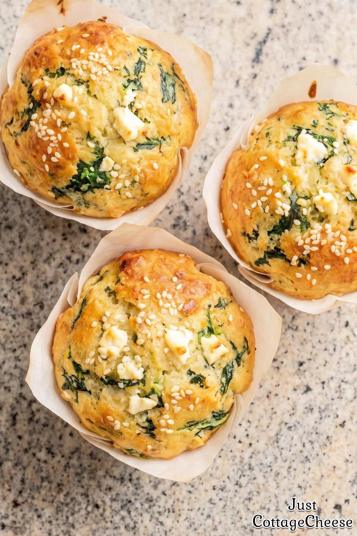 Wholesome spinach spanakopita muffins