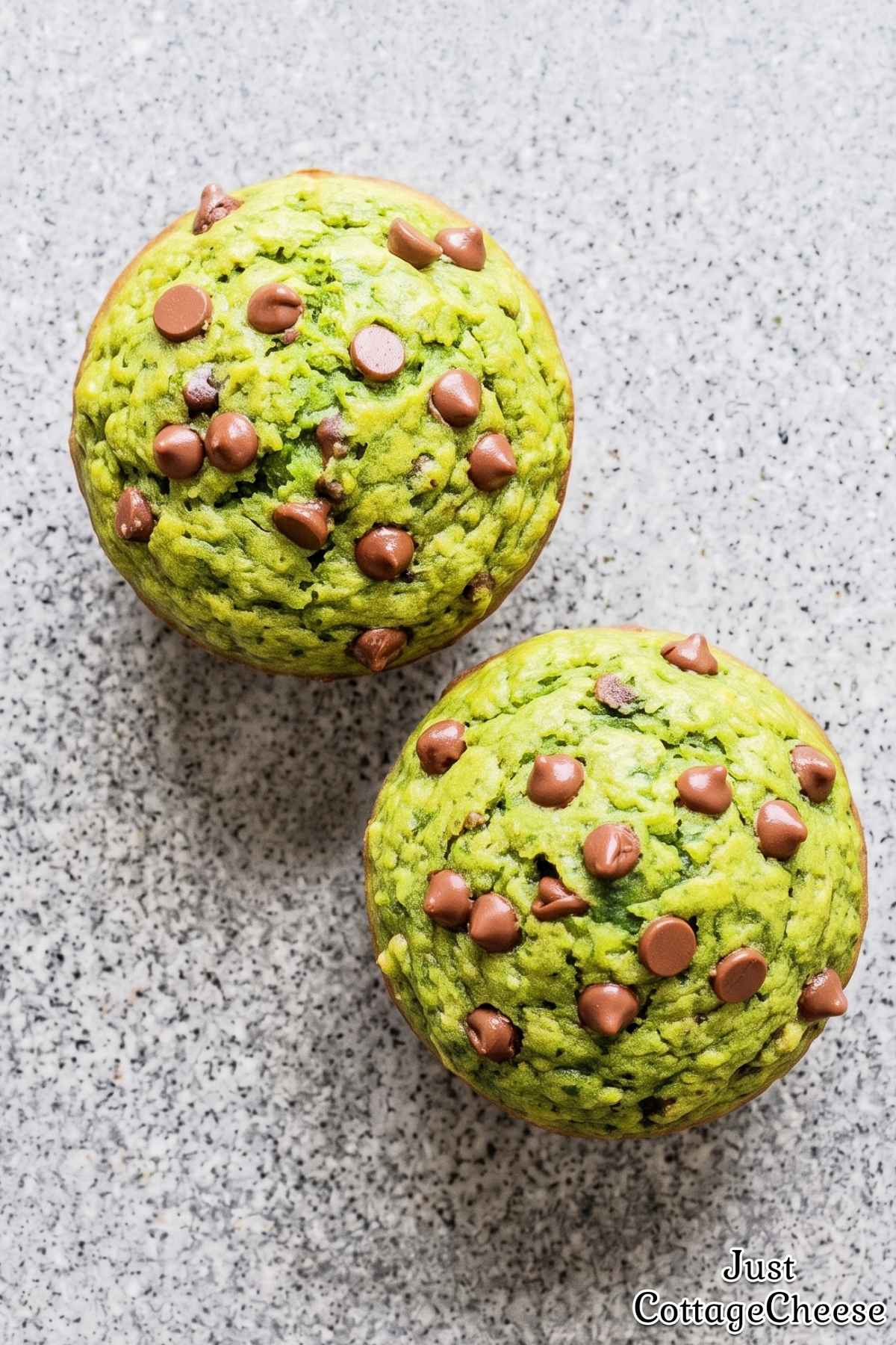 Homemade blender muffins with spinach and banana