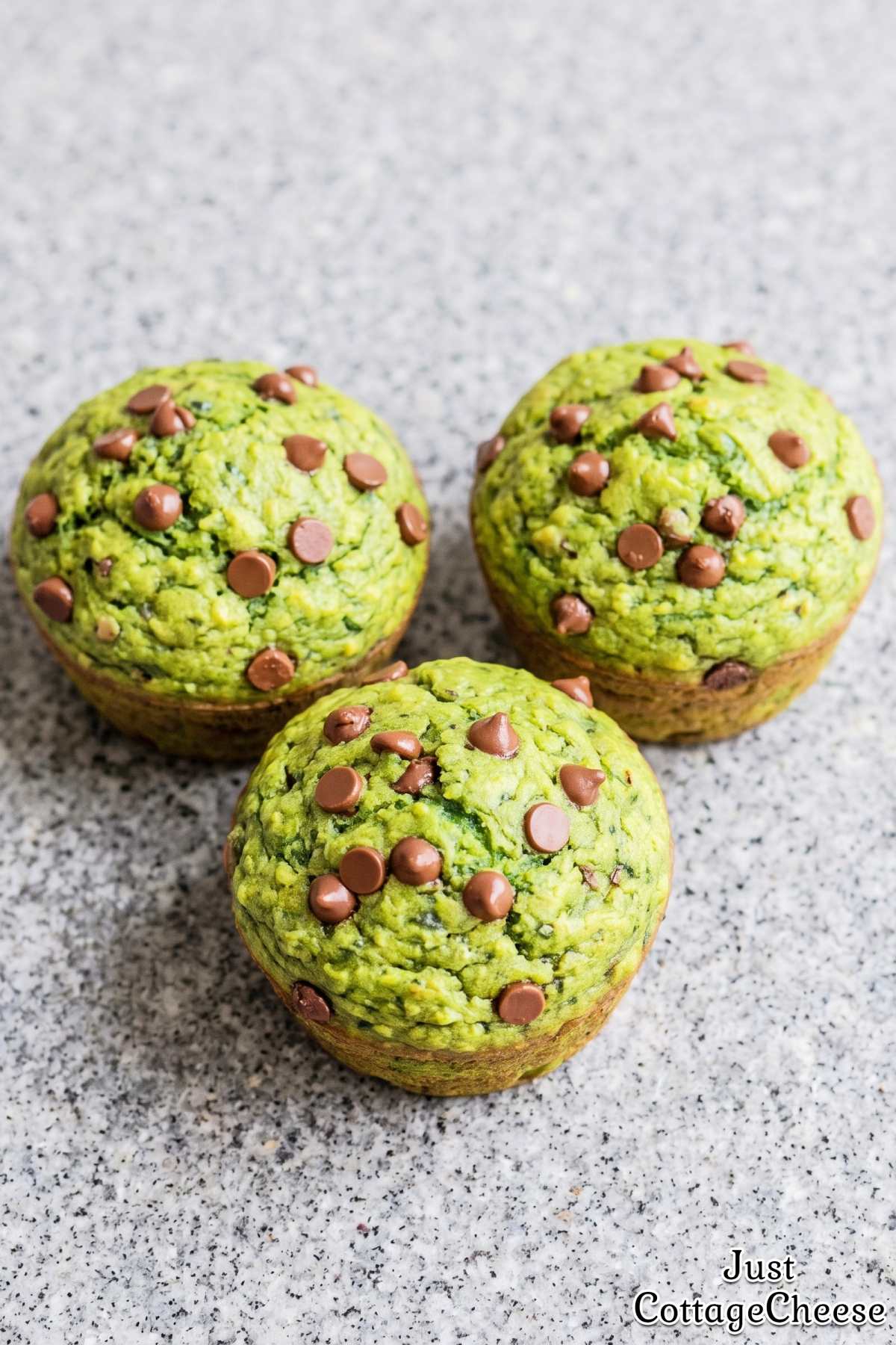 Green cottage cheese spinach blender muffins
