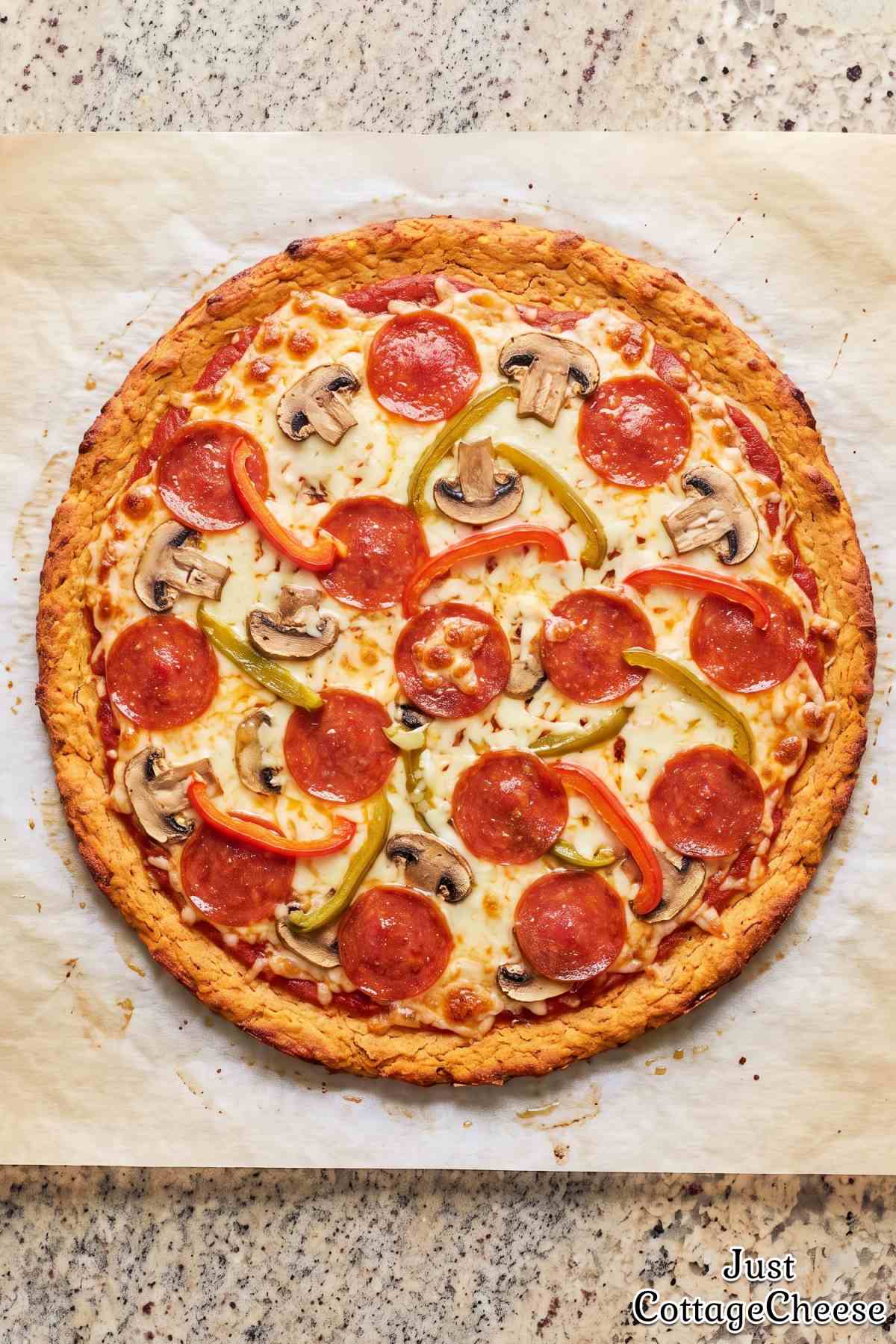 Golden sweet potato pizza crust slice