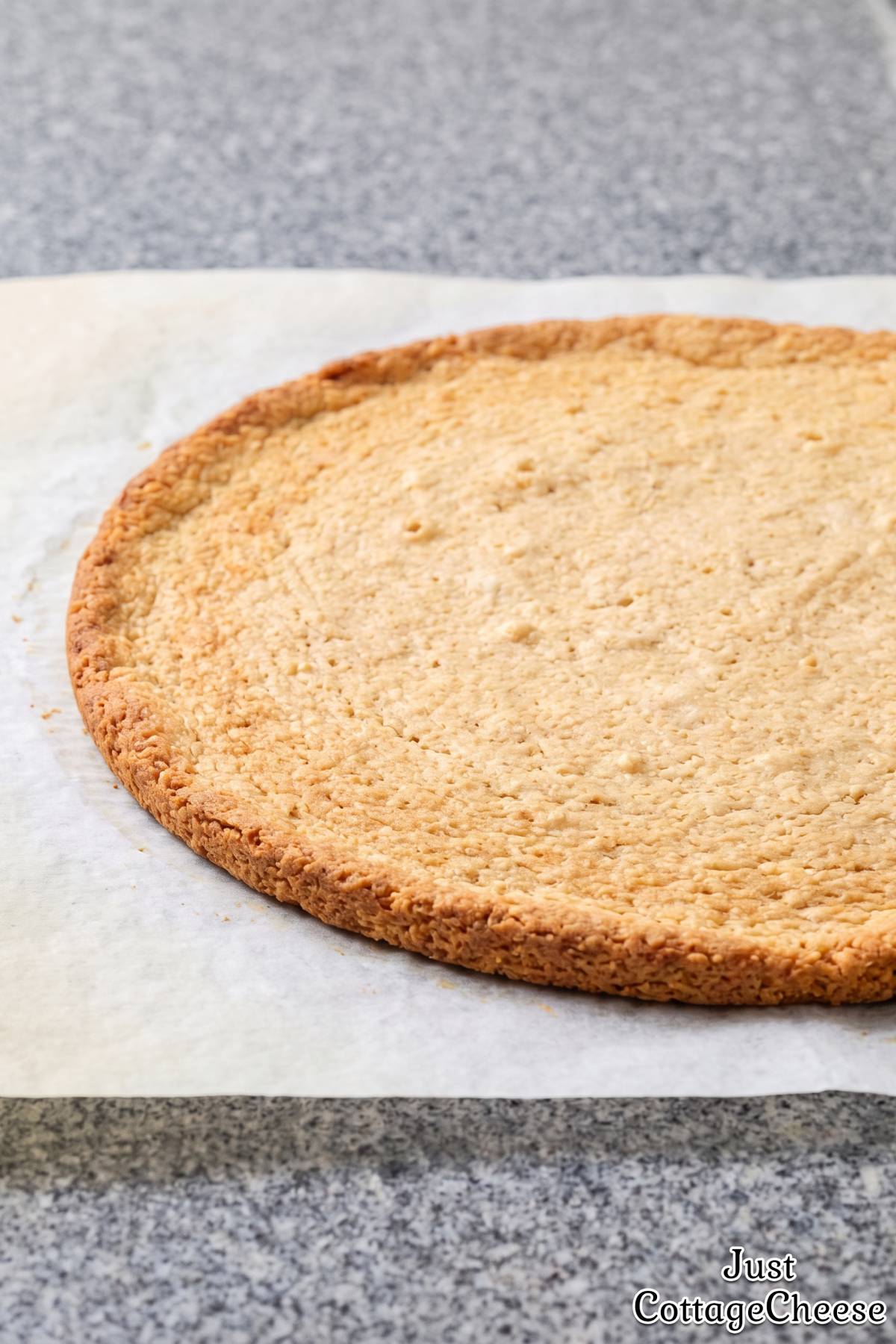 Homemade cottage cheese pizza crust