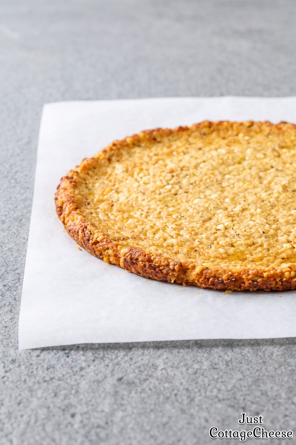 Fresh baked cottage cheese crust