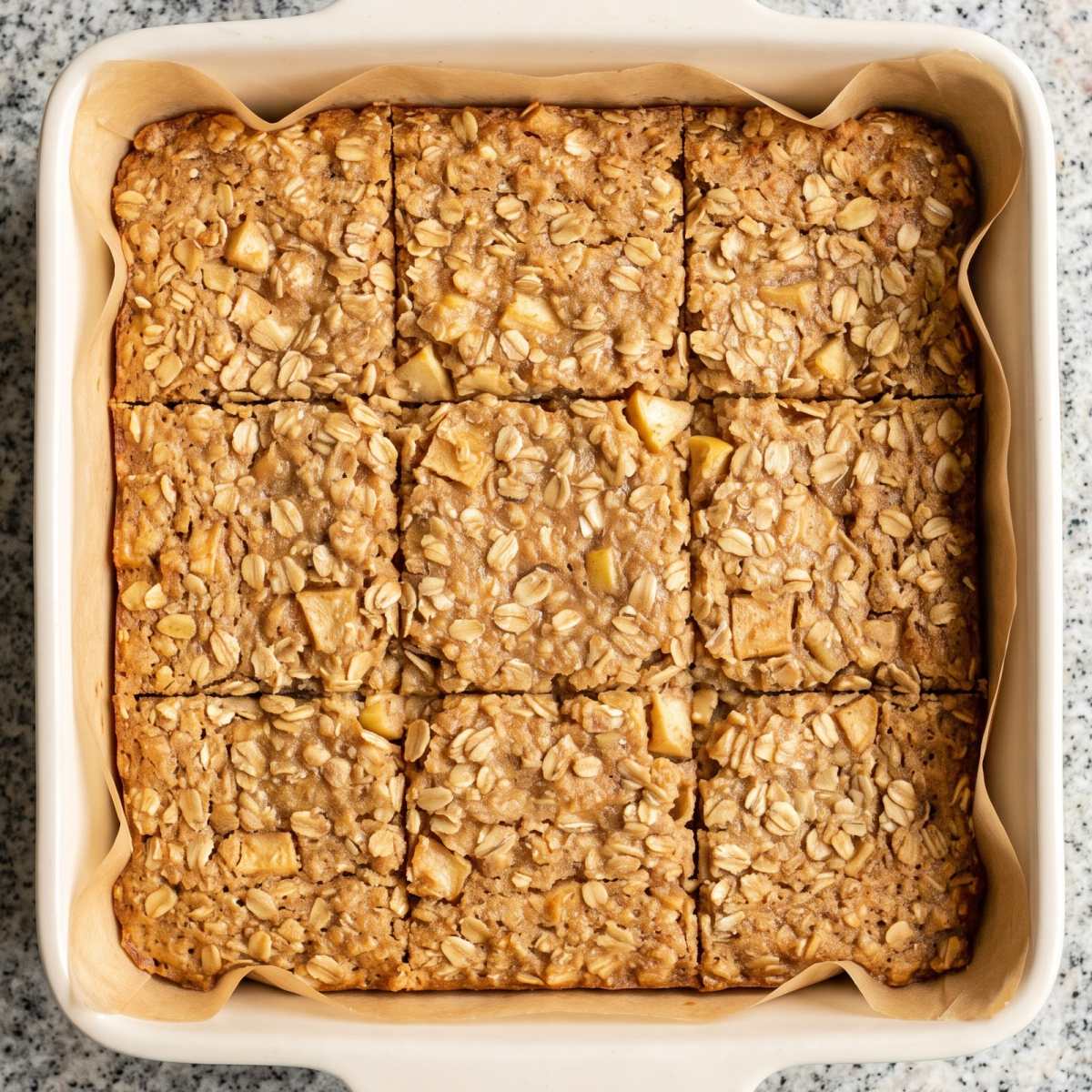 Cottage Cheese Apple Cinnamon Oat Bars