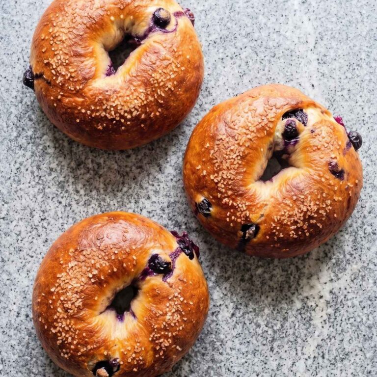 Cottage Cheese Blueberry Bagels