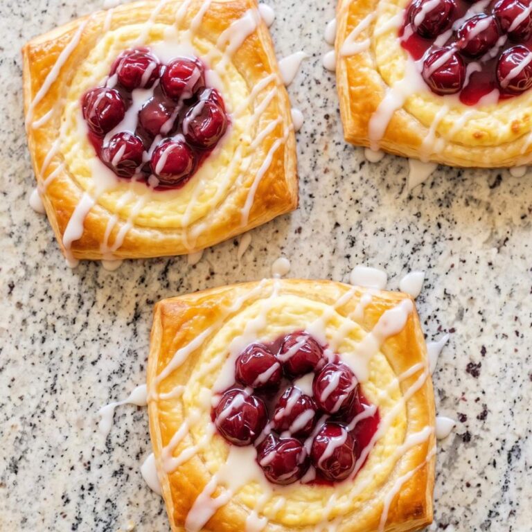 Cottage Cheese Cherry Breakfast Danishes