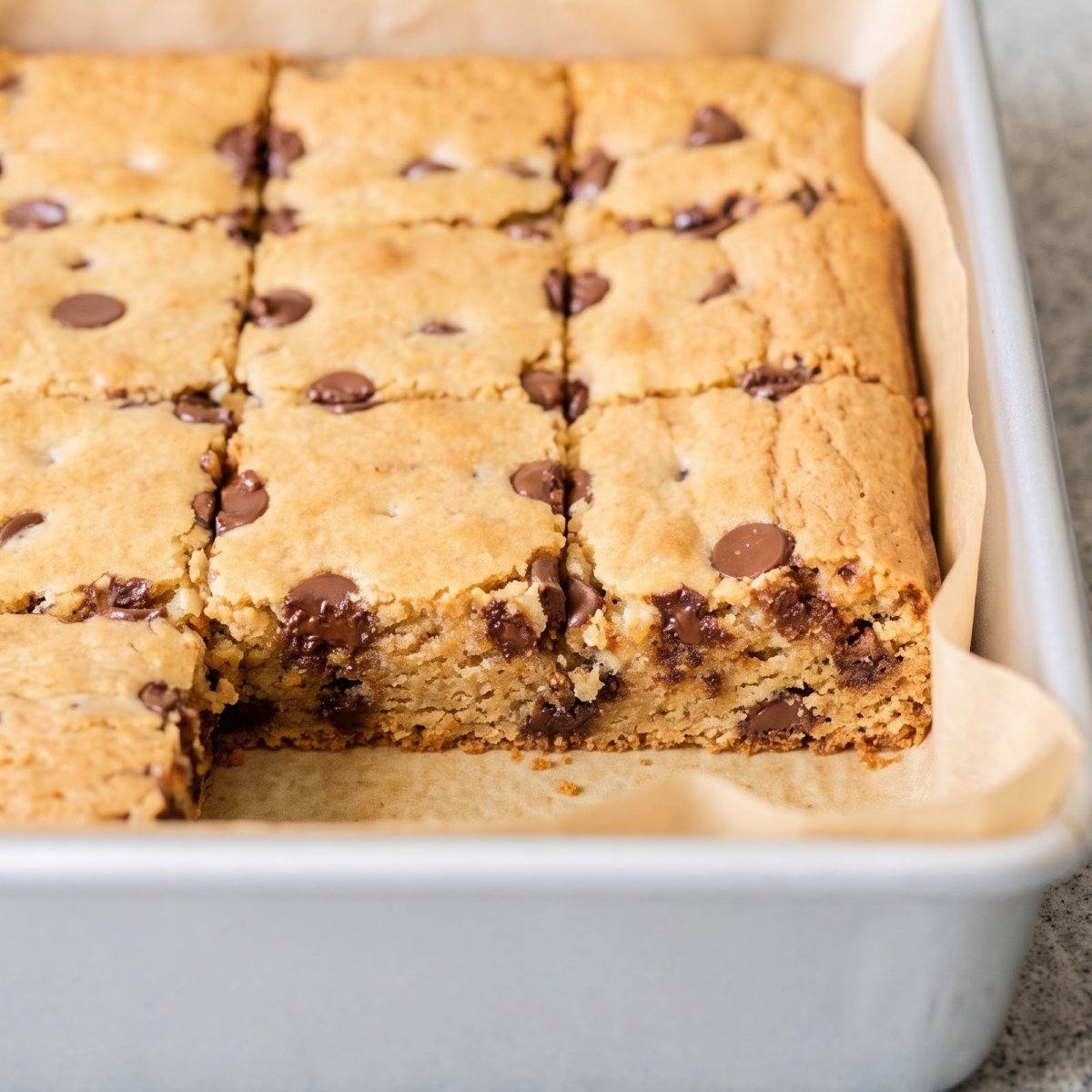 Cottage Cheese Chocolate Chip Blondies