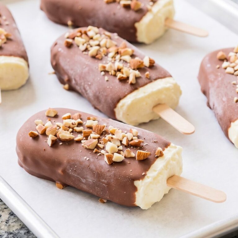 Cottage Cheese Chocolate Dipped Ice Cream Bars