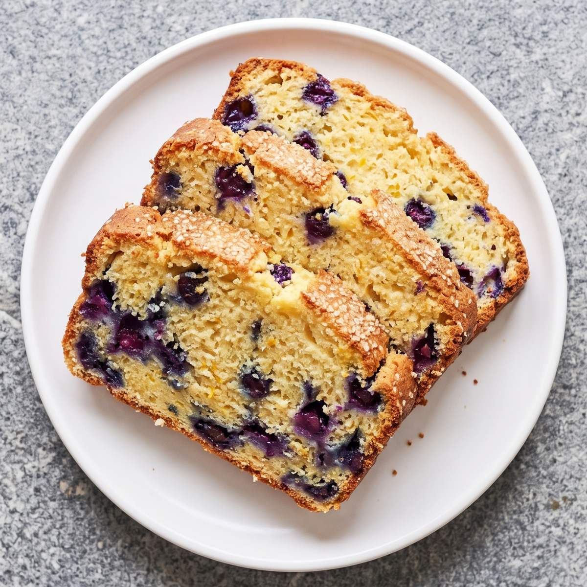 Cottage Cheese Lemon Blueberry Breakfast Bread