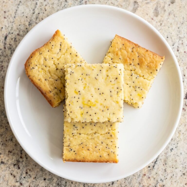 Cottage Cheese Lemon Poppy Seed Snack Bars