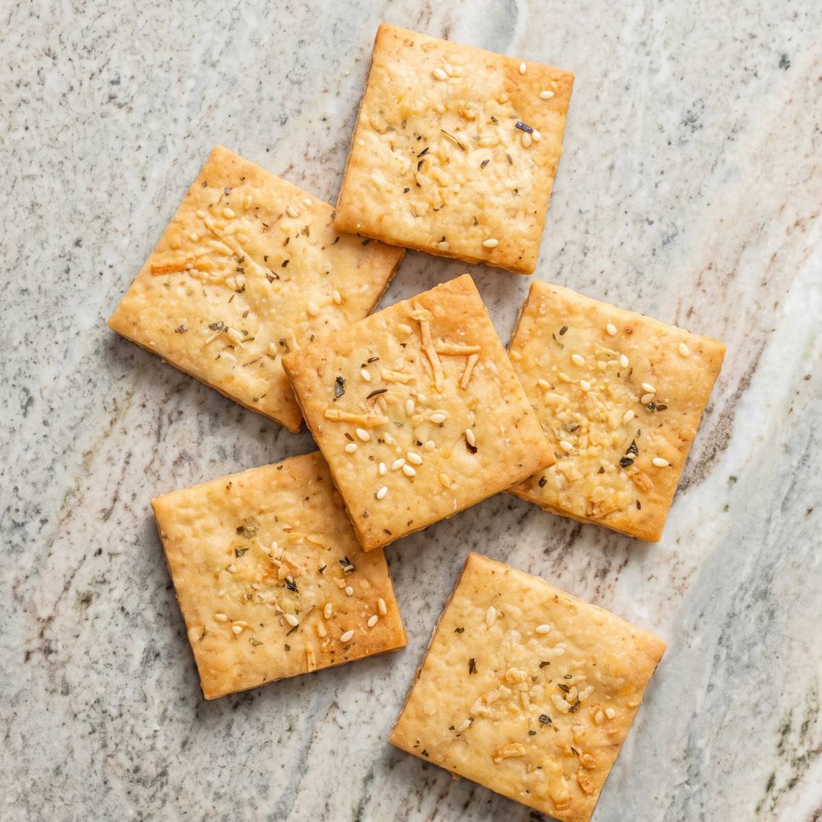 Cottage Cheese Parmesan Herb Protein Crackers