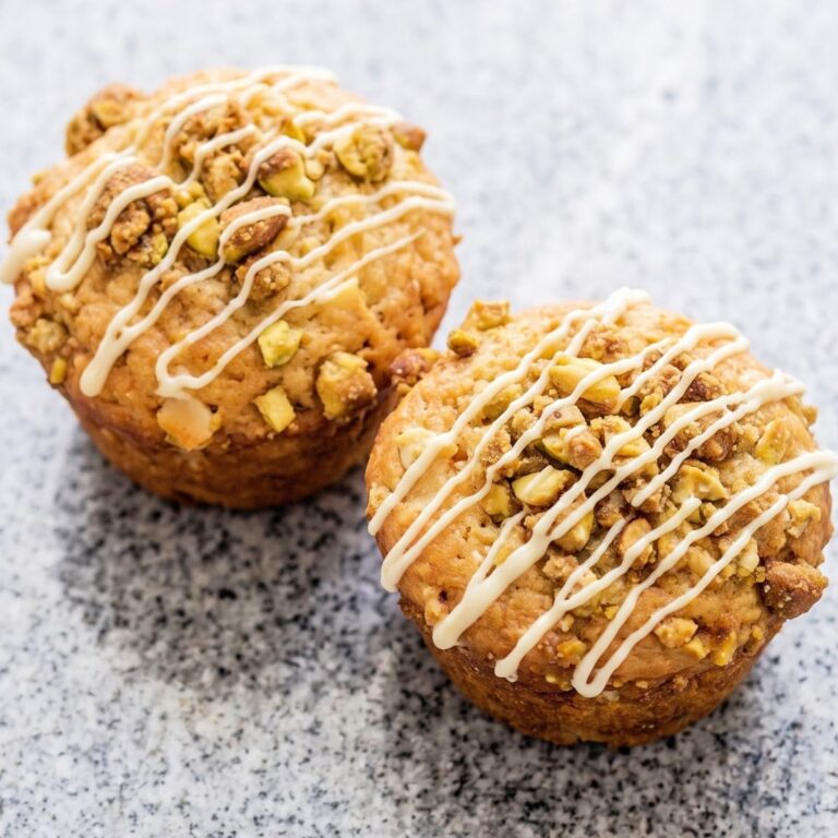 Cottage Cheese Pistachio Crunch Muffins