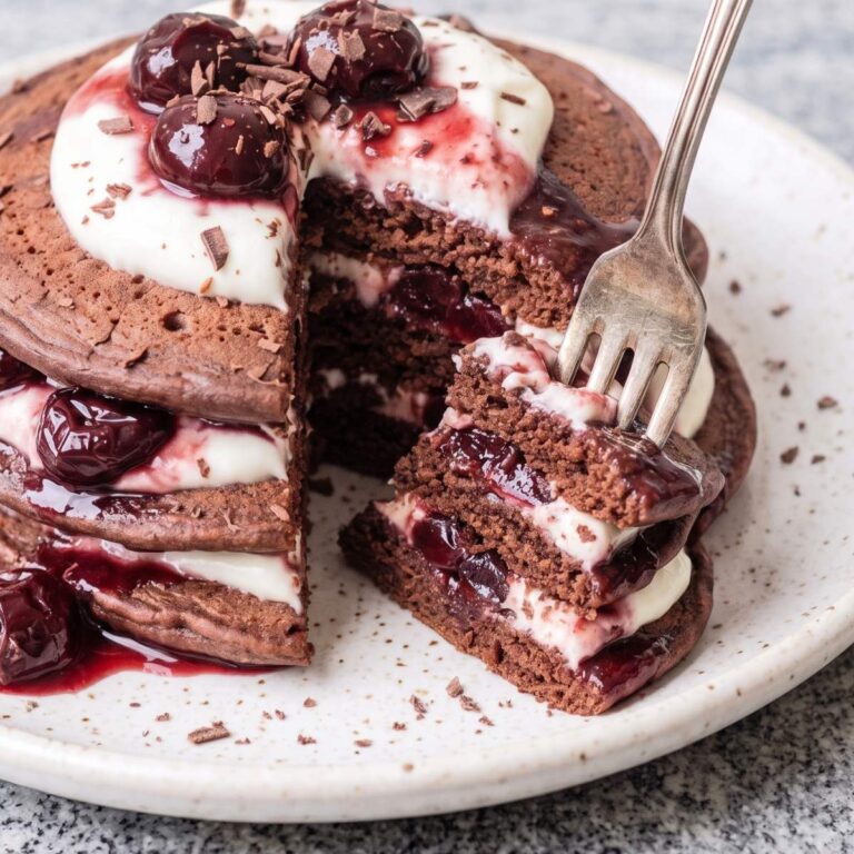 Cottage Cheese Protein Black Forest Pancakes
