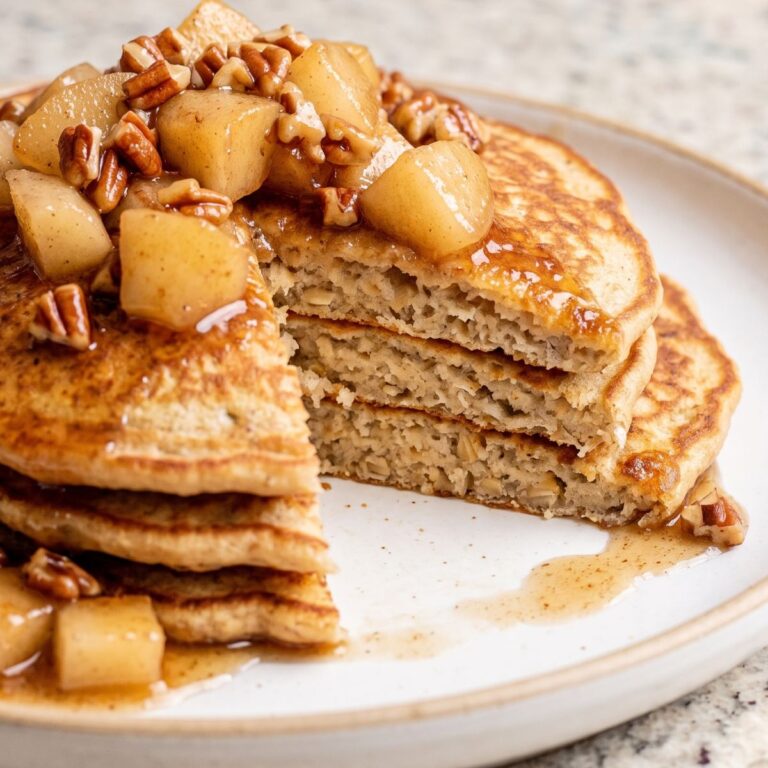 Cottage Cheese Protein Brown Butter Pear Pancakes