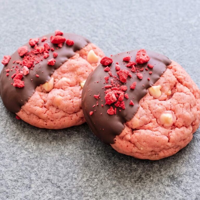 Cottage Cheese Protein Chocolate Covered Strawberry Cookies