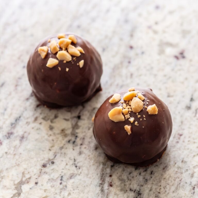 Cottage Cheese Protein Chocolate Peanut Butter Truffles