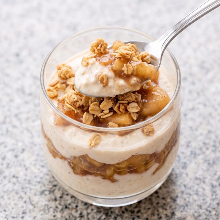 Cottage Cheese Protein Cinnamon Apple Crisp Parfaits