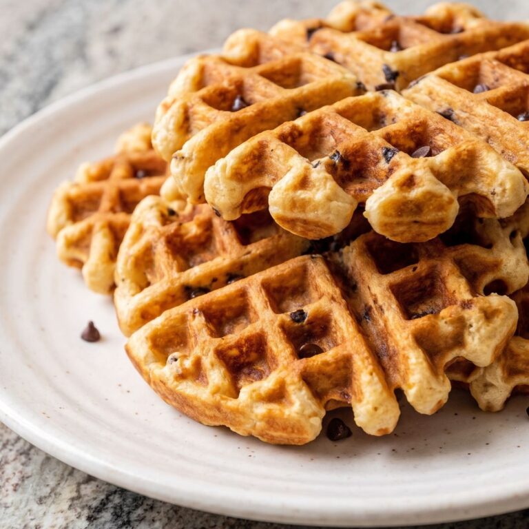 Cottage Cheese Protein Crispy Vanilla Waffles