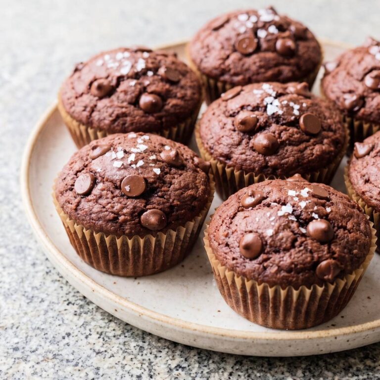 Cottage Cheese Protein Double Chocolate Muffins