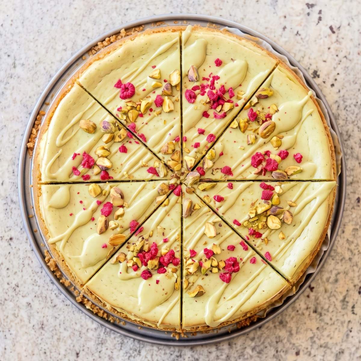 Cottage Cheese Protein Pistachio Cheesecake