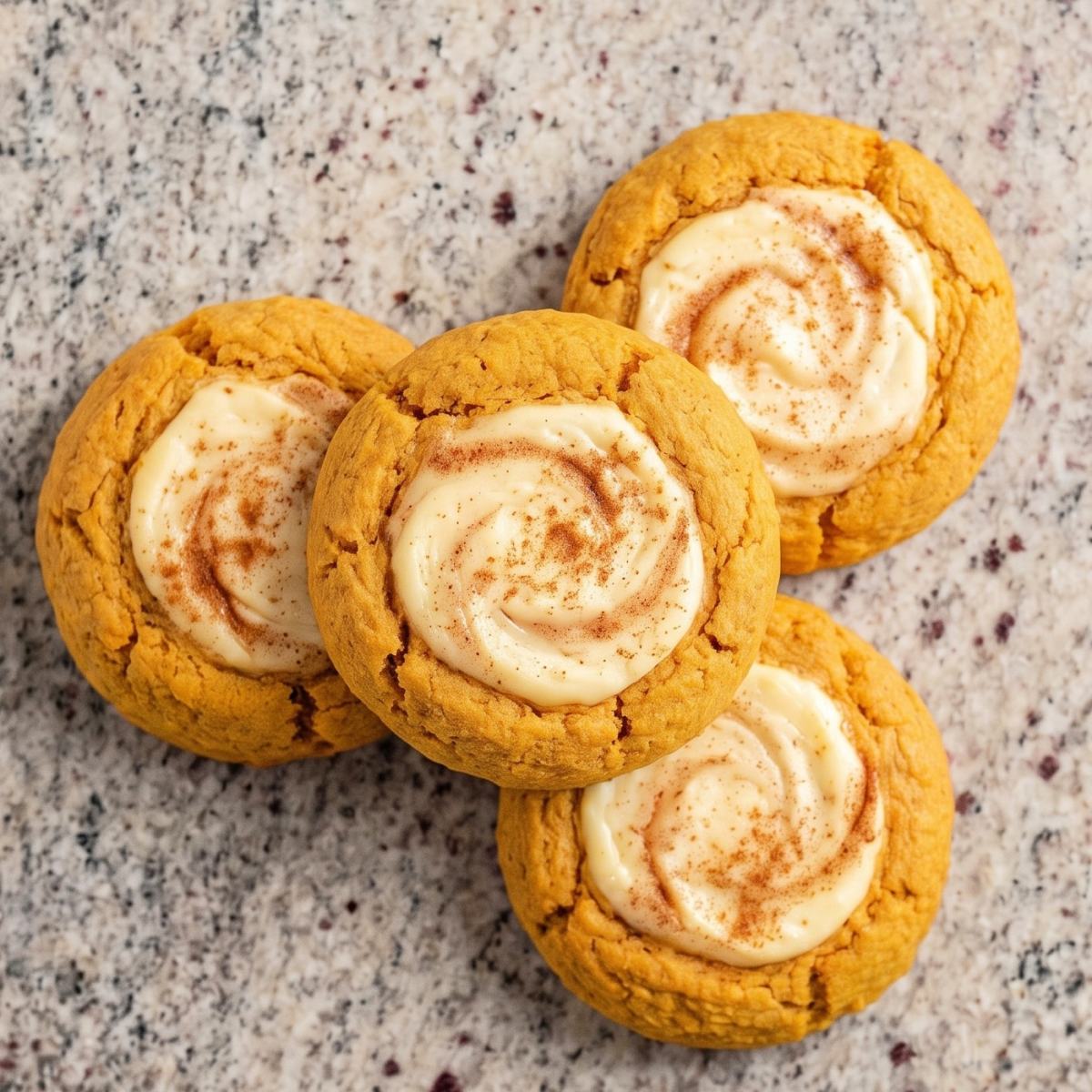 Cottage Cheese Protein Pumpkin Cheesecake Swirl Cookies