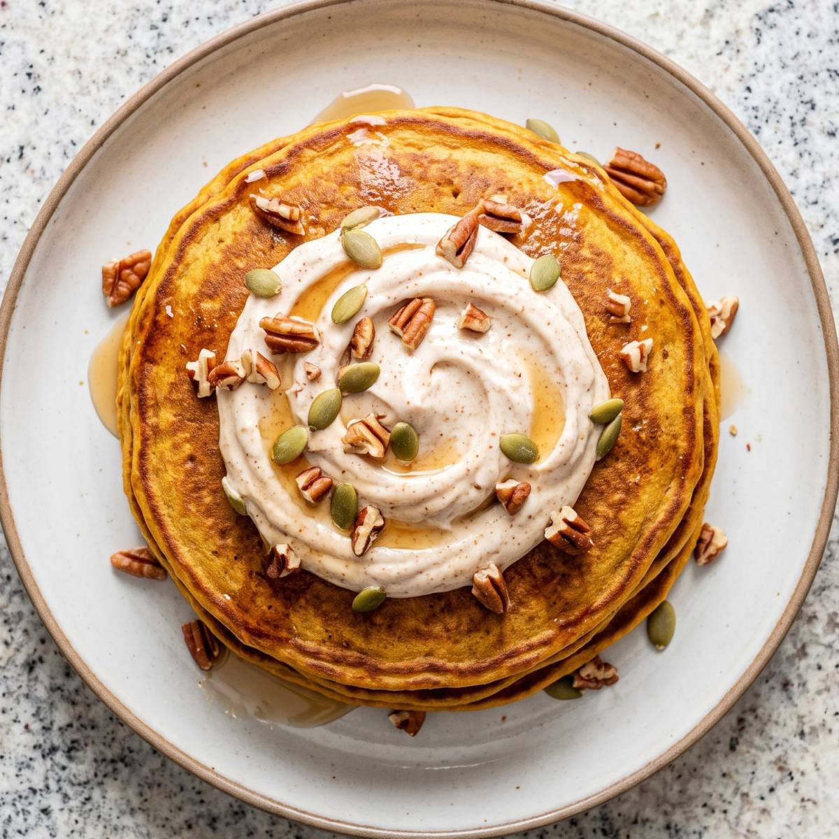 Cottage Cheese Protein Pumpkin Pie Pancakes