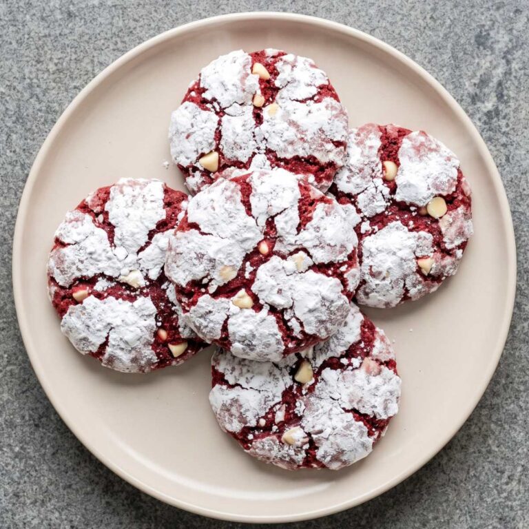 Cottage Cheese Protein Red Velvet Crinkle Cookies