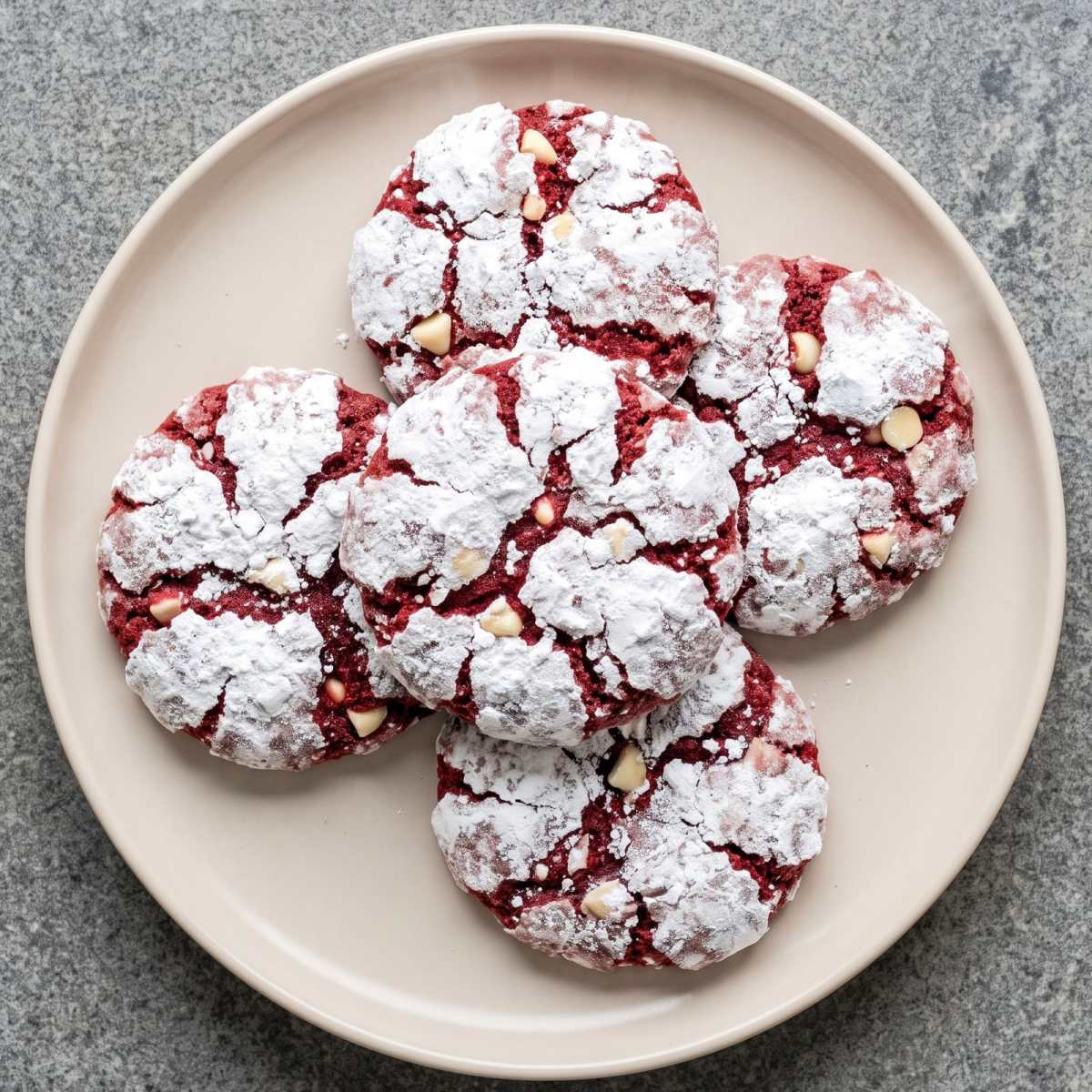 Cottage Cheese Protein Red Velvet Crinkle Cookies