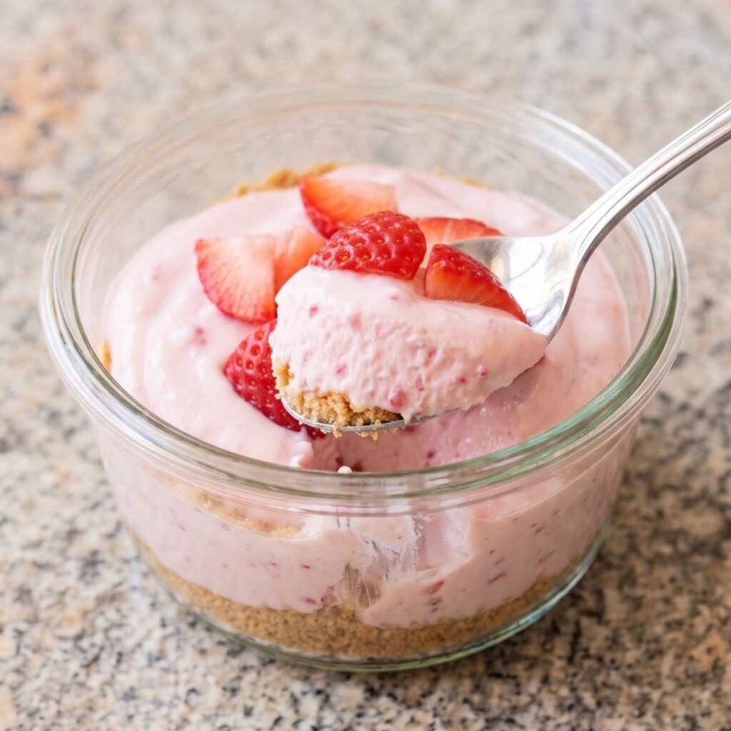 Cottage Cheese Protein Strawberry Cheesecake Cups