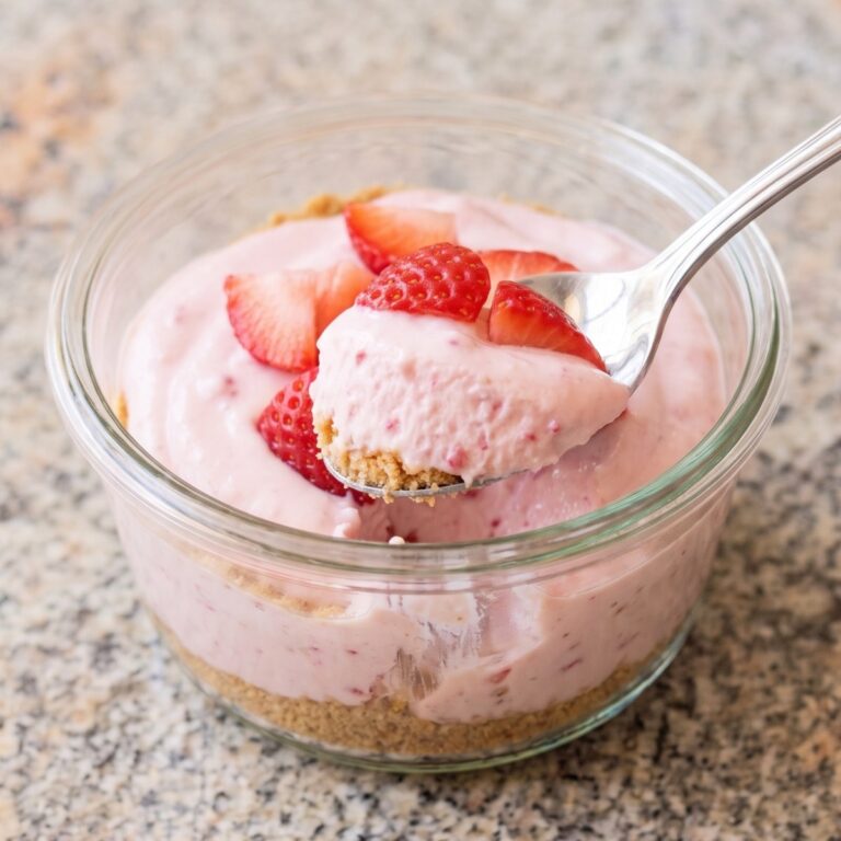 Cottage Cheese Protein Strawberry Cheesecake Cups