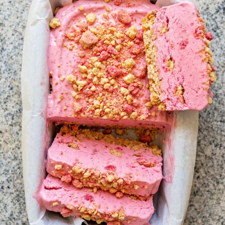 Cottage Cheese Protein Strawberry Crunch Ice Cream