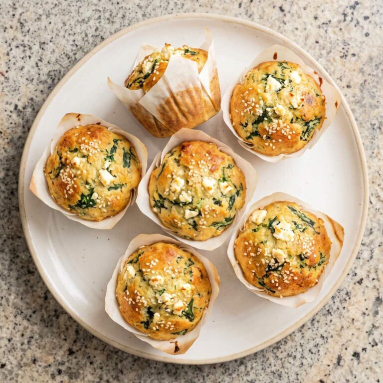 Cottage Cheese Spanakopita Muffins