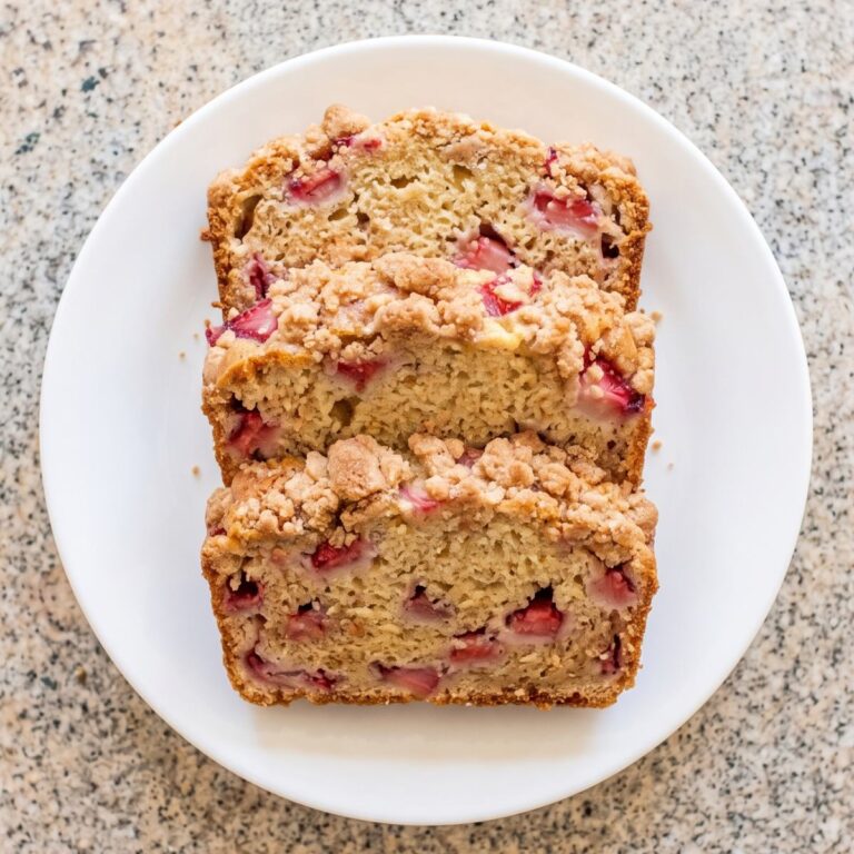 Cottage Cheese Strawberry Crumb Bread