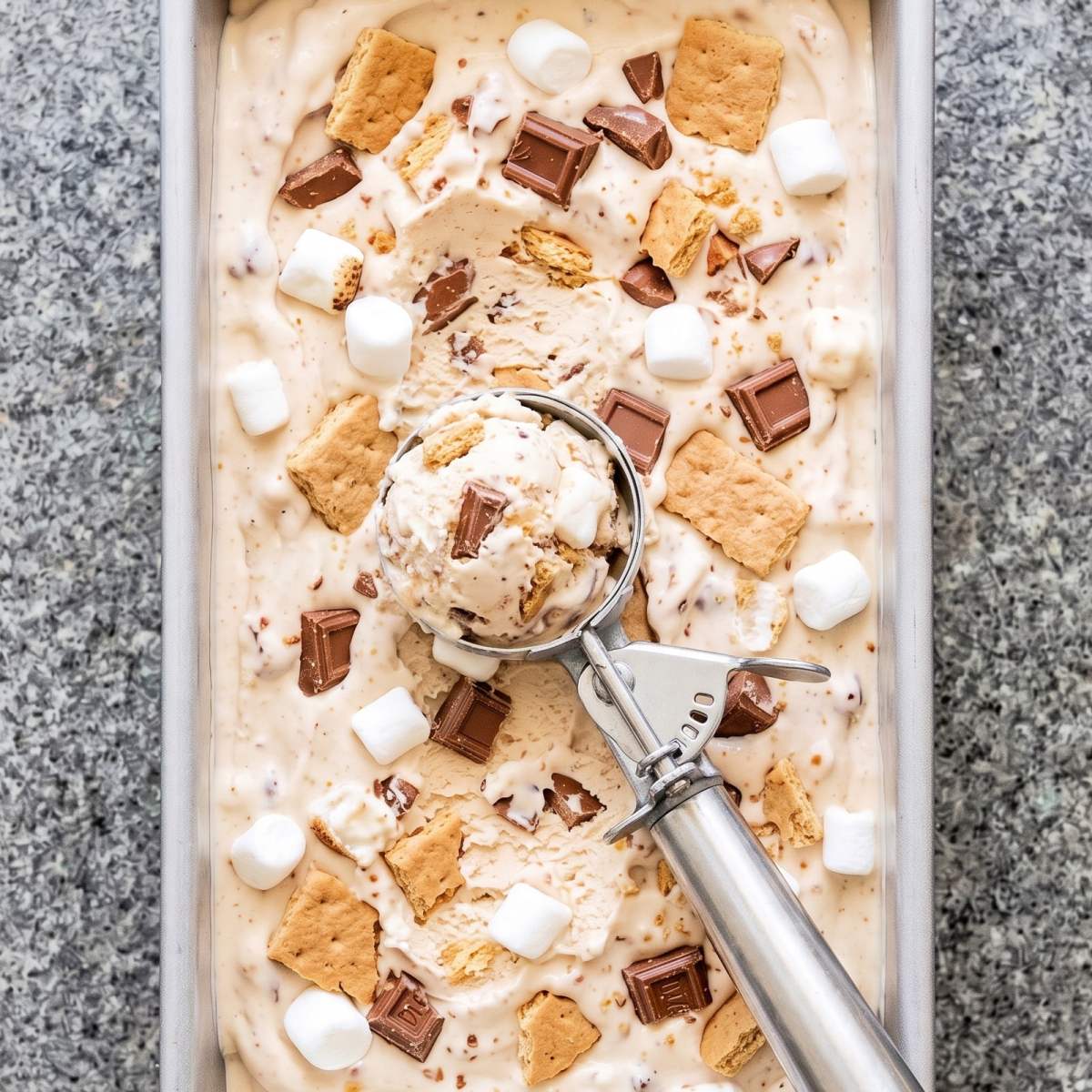 Cottage Cheese Toasted S'mores Ice Cream