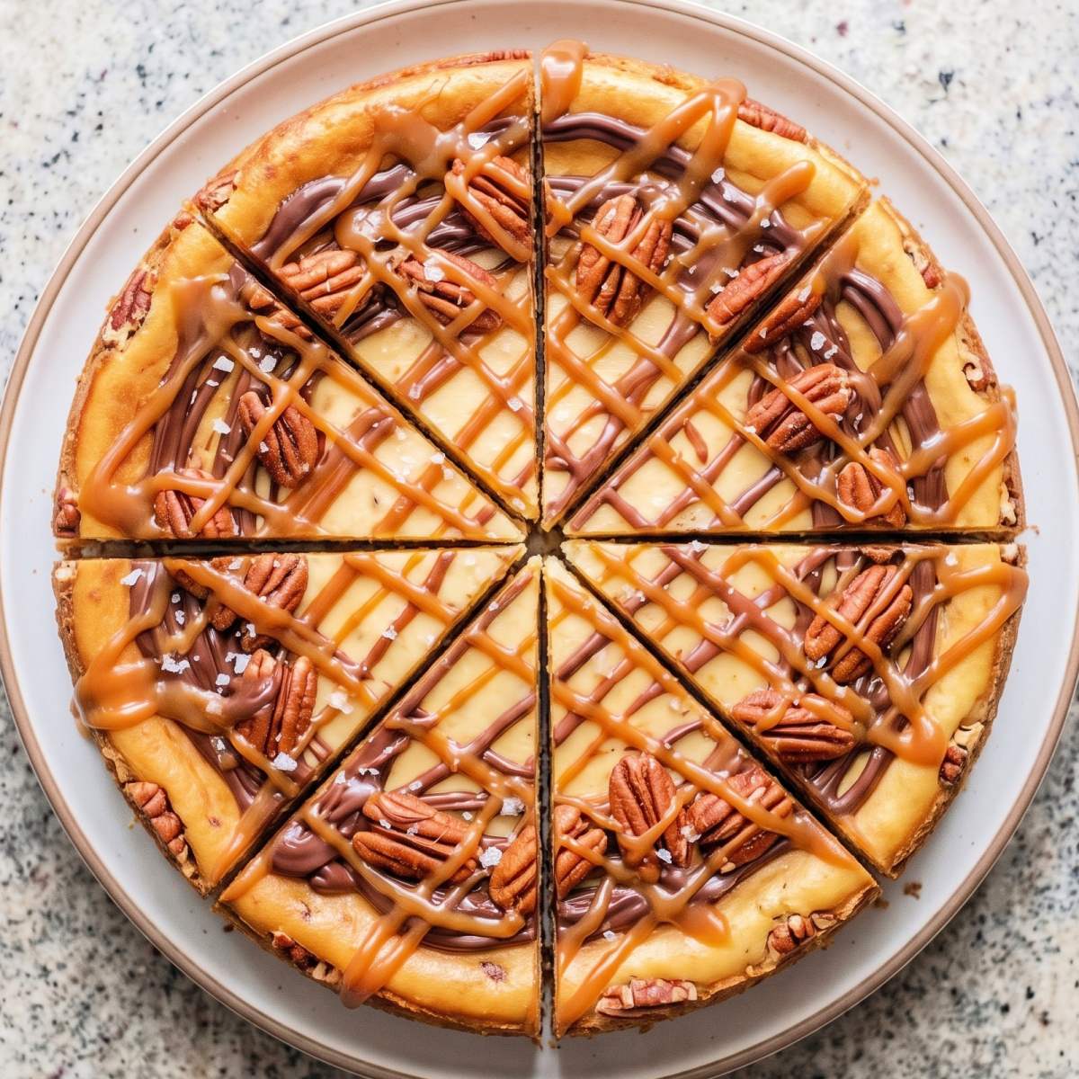 Cottage Cheese Turtle Cheesecake